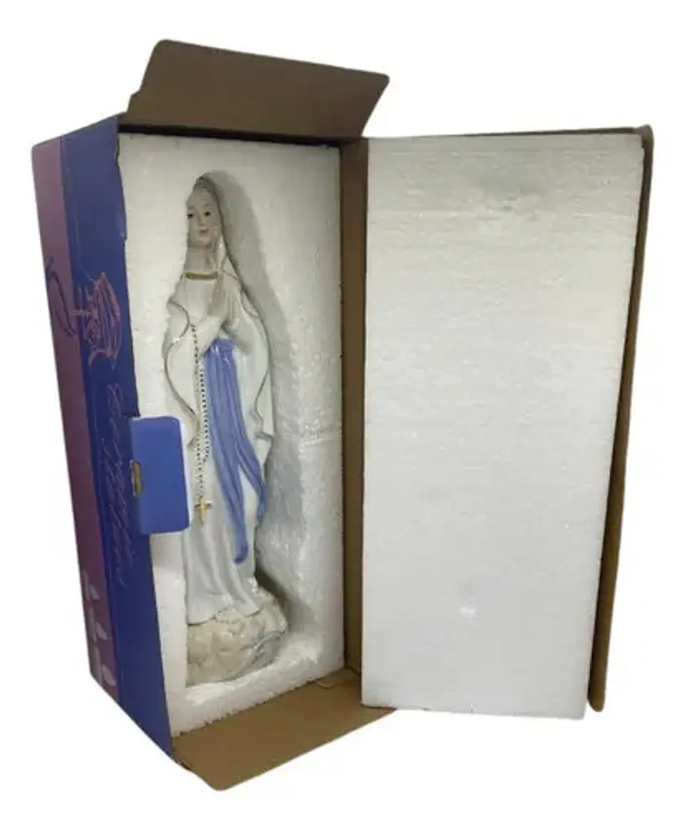 Virgen Del Rosario Estatuilla Cerámica Adorno Decoración  5