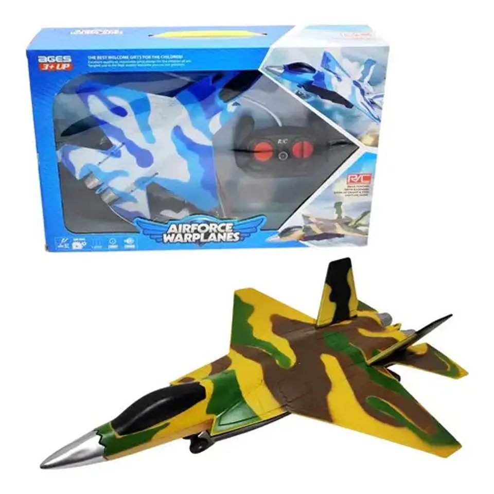 Avion  De Caza Fuerza Aerea Control Remoto Con Luces 3