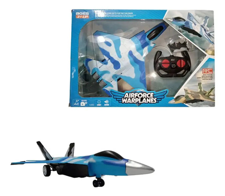 Avion  De Caza Fuerza Aerea Control Remoto Con Luces 4