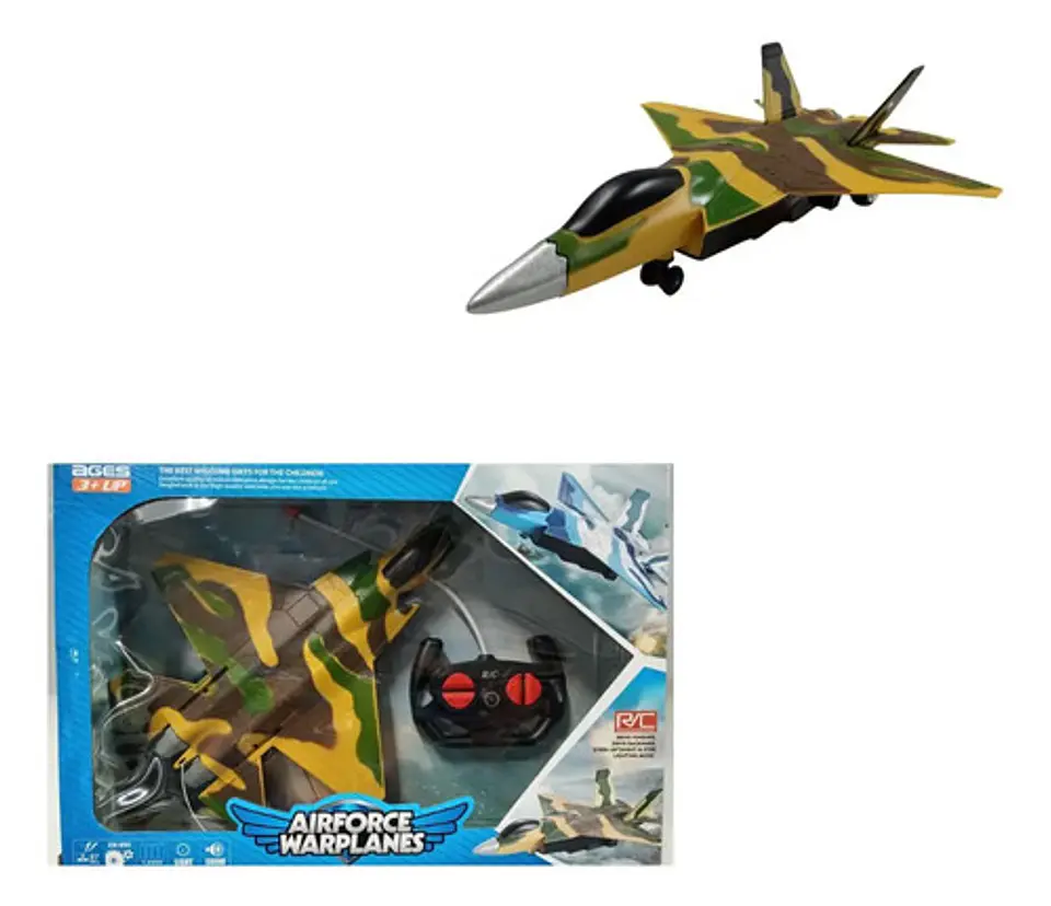 Avion  De Caza Fuerza Aerea Control Remoto Con Luces 5