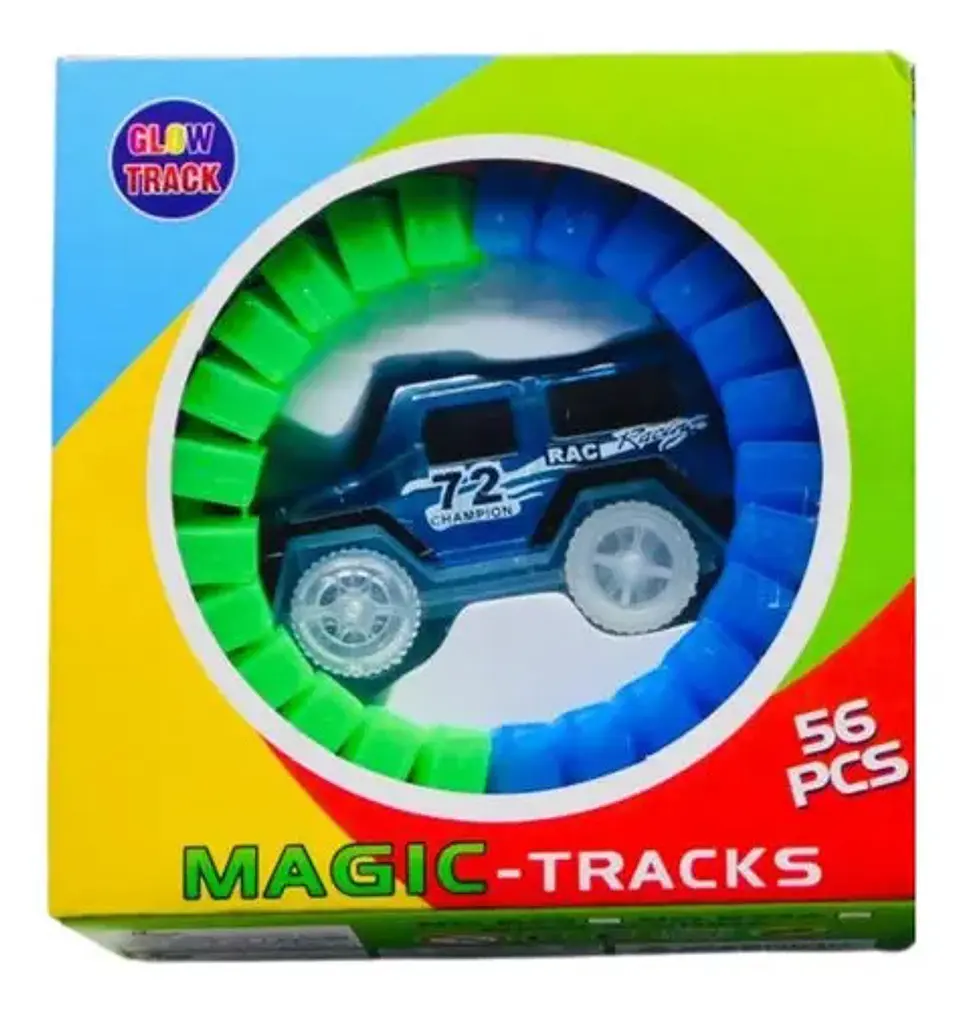 Magic Track Carro Luz Pista 56 Piezas Juguete Niños Regalo 2