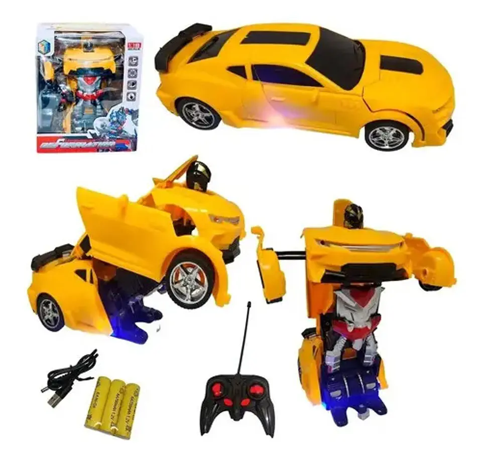 Transfoermes Auto Carro Control Remoto Robot Juguete Niños  2