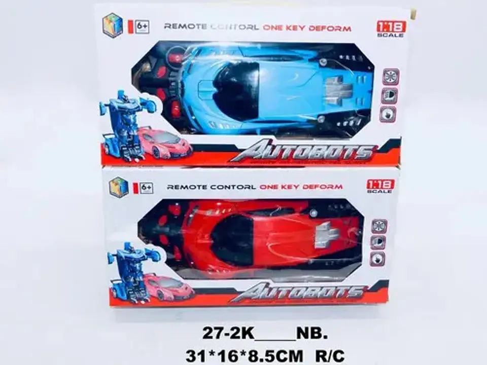 Robot Carro Control Recargable Luz Juguete Transformers 1:18 3