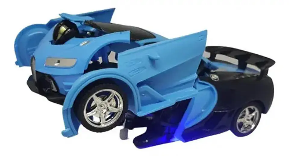 Robot Carro Control Recargable Luz Juguete Transformers 1:18 4