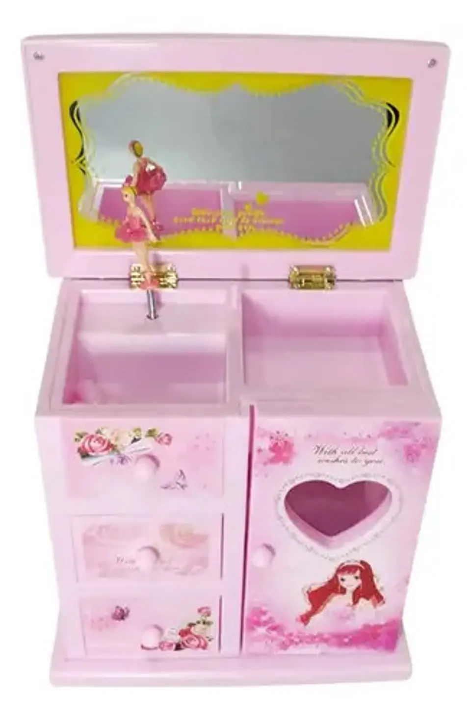 Joyero Musical Armario Espejo Obsequio Regalo Niñas Pequeñas 3