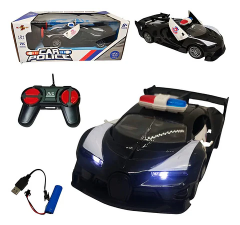 Carro Loco  Policía Luces Sonido Coche Camioneta 4 X 4 Auto 