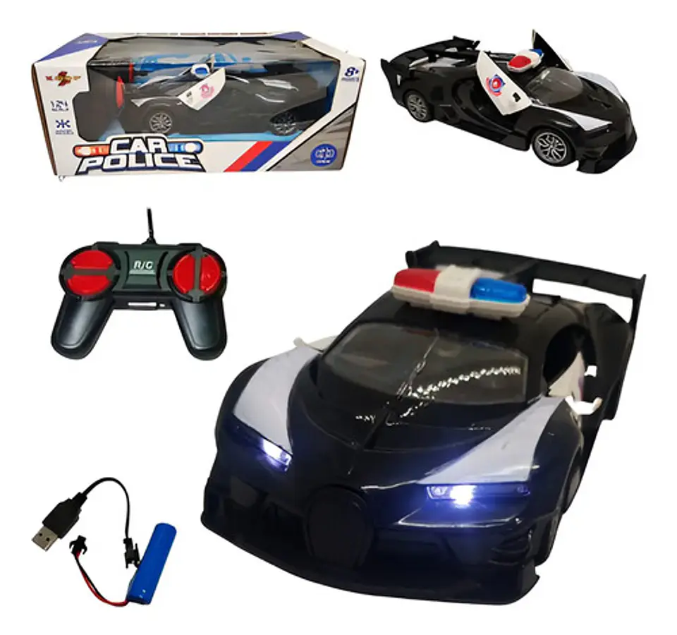 Carro Loco  Policía Luces Sonido Coche Camioneta 4 X 4 Auto  1