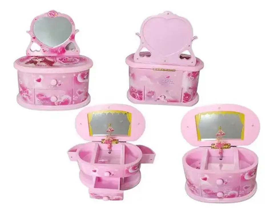 Joyero Musical Cajón Espejo Muñeca Bailarina Regalo Niña 1
