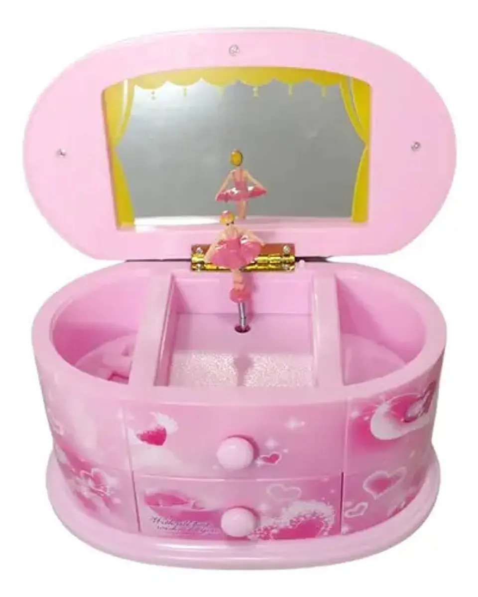 Joyero Musical Cajón Espejo Muñeca Bailarina Regalo Niña 3