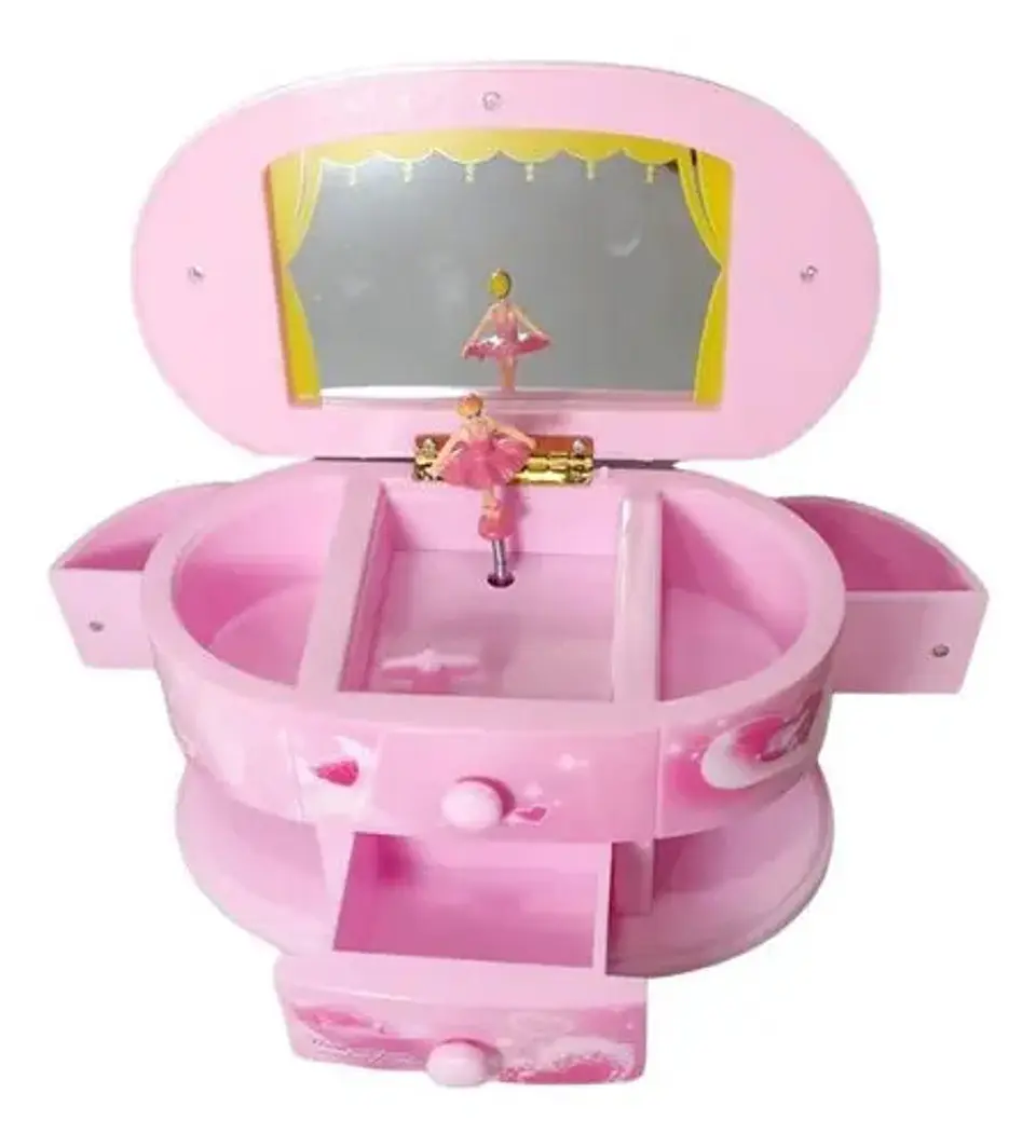 Joyero Musical Cajón Espejo Muñeca Bailarina Regalo Niña 4