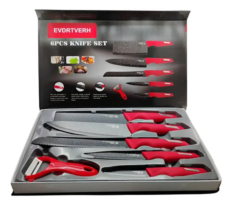 Cocina Set De Cuchillos Juego X6 Chef Picador Cuchillo Corta 1