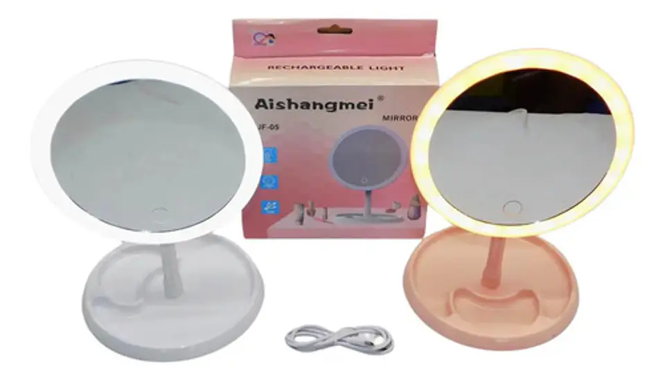 Espejo Luz Led Pantalla Táctil Touch Maquillaje Tocador F01a 1
