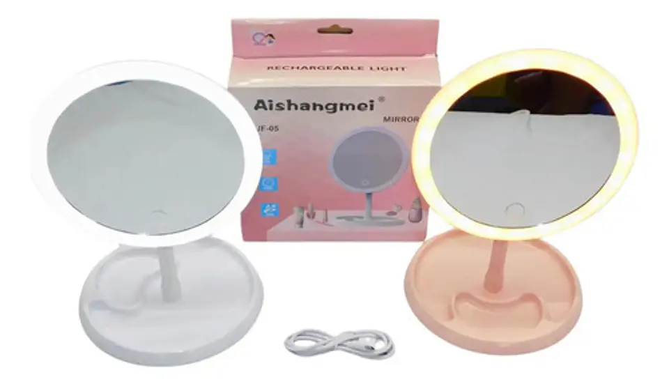 Espejo Luz Led Pantalla Táctil Touch Maquillaje Tocador F01a 2