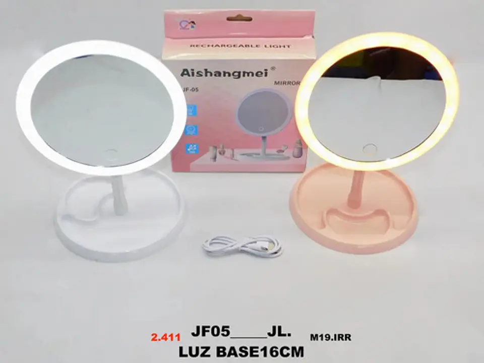 Espejo Luz Led Pantalla Táctil Touch Maquillaje Tocador F01a 3