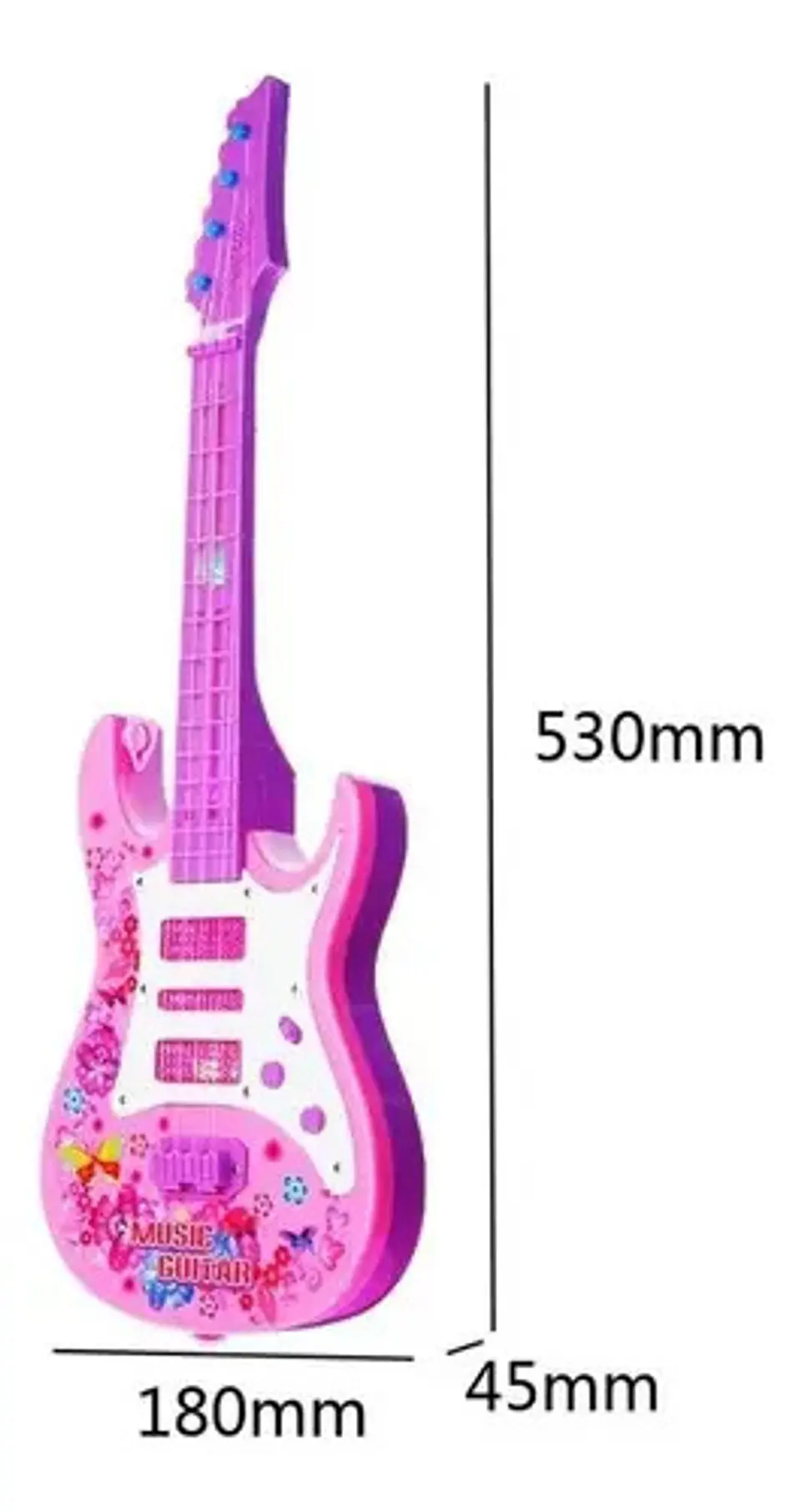 Guitarra Rock Juguete Luces Sonidos Instrumento Musical Niño 3