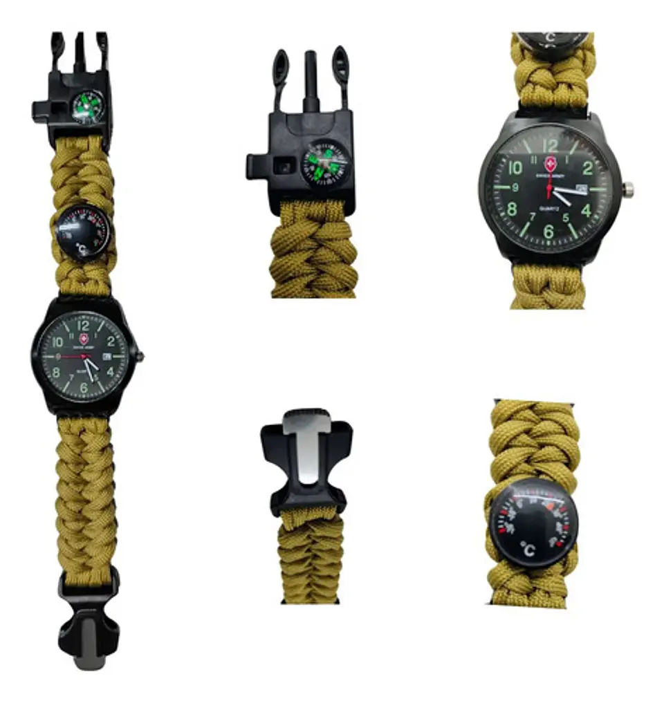 Reloj Pulso Para Hombre Resistente Al Agua Camping  Regalo  2