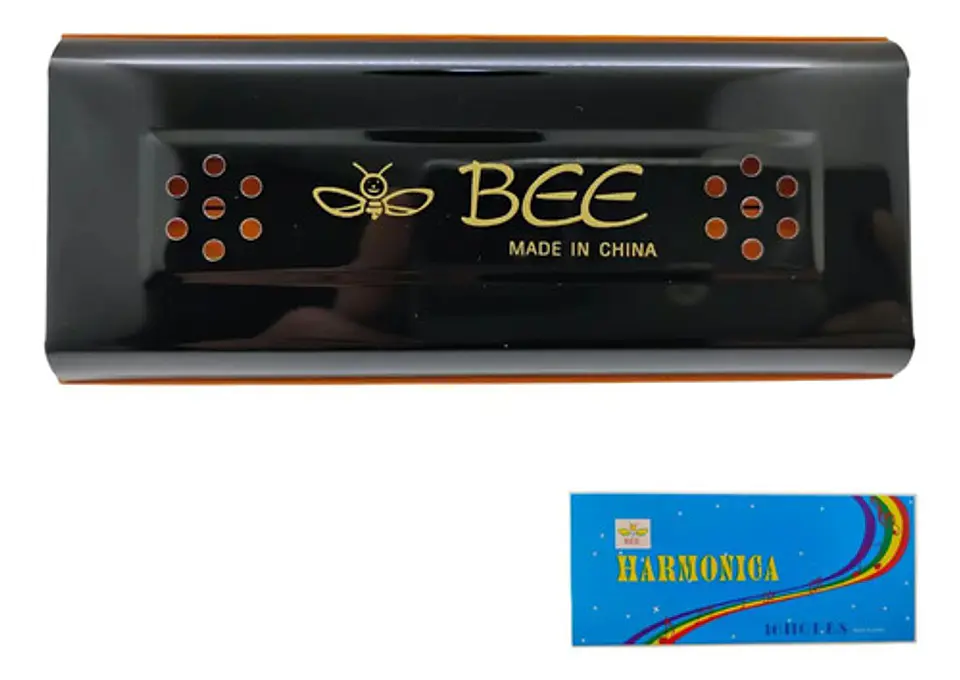 Armonica 10 Celdas Instrumento Viento Estuche Harmonica Fina 3