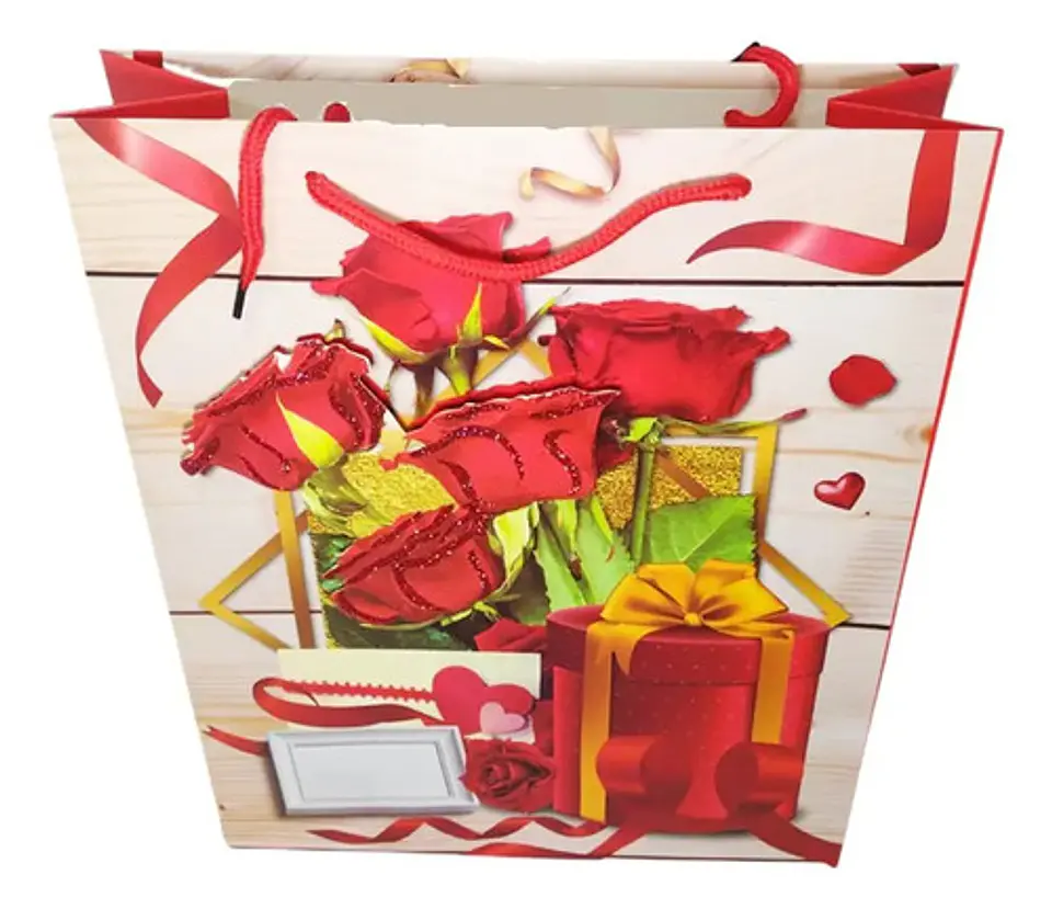 Bolsa Mediana Para Regalo De San Valentín Con Relieve 1