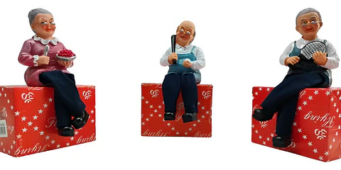 Abuelos Decorativos Poliresina Porcelanas Colección