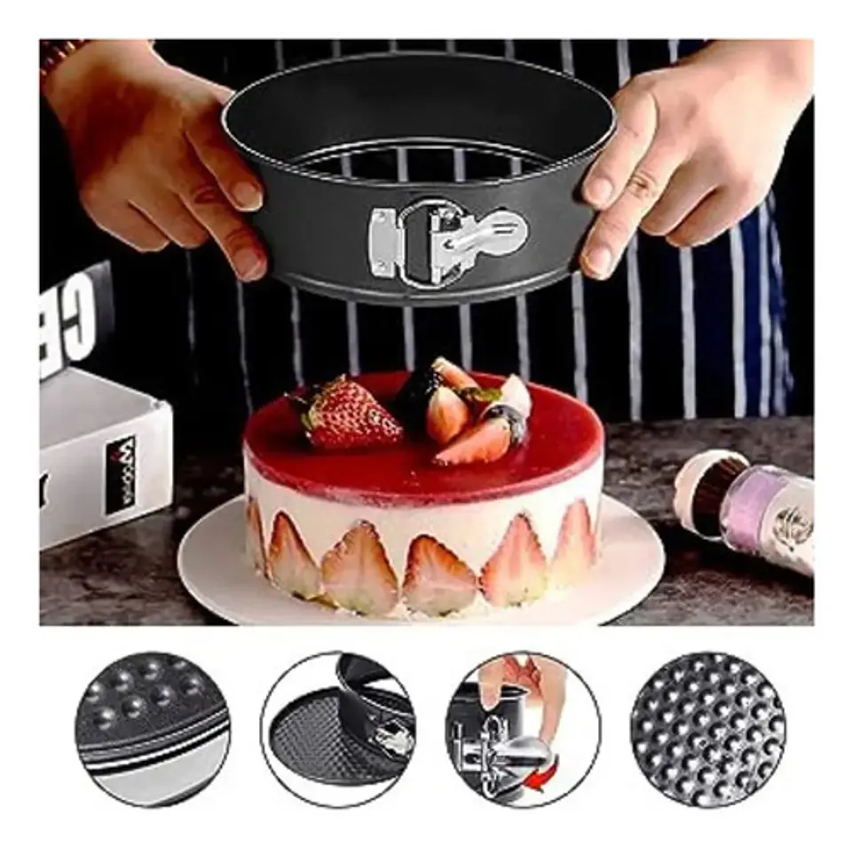 Repostería Moldes Pasteles Juego 3 Redondos Molde Hornear 2