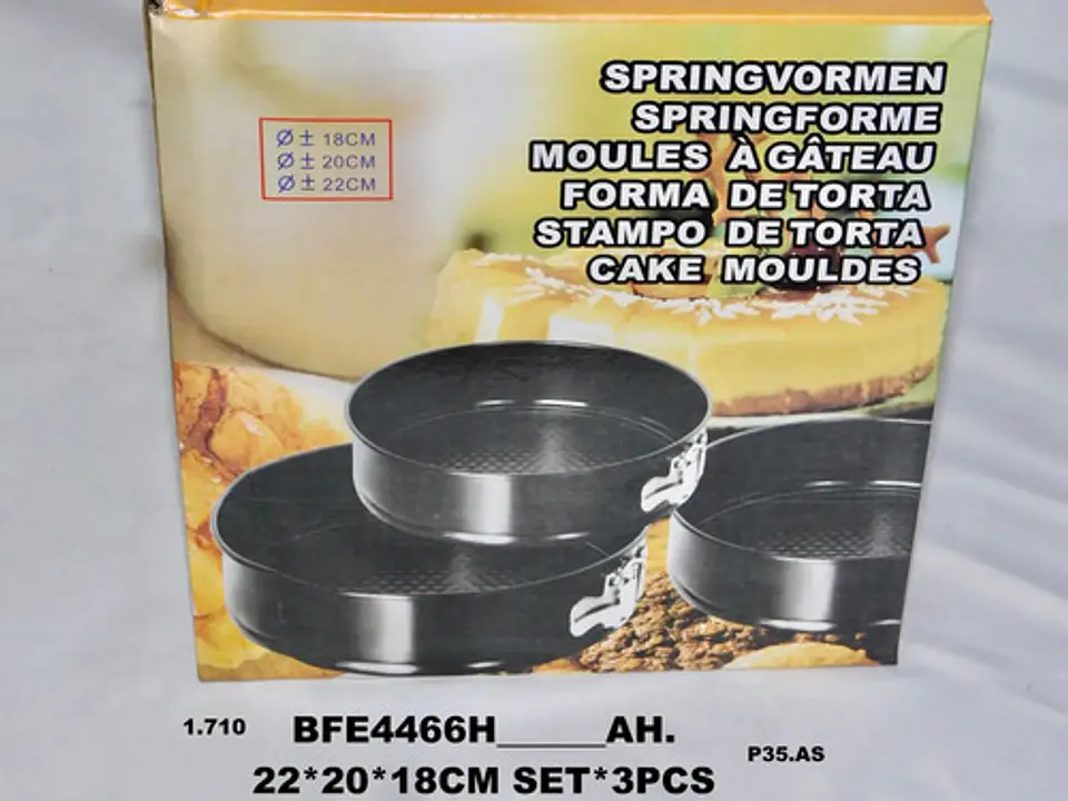Repostería Moldes Pasteles Juego 3 Redondos Molde Hornear 3