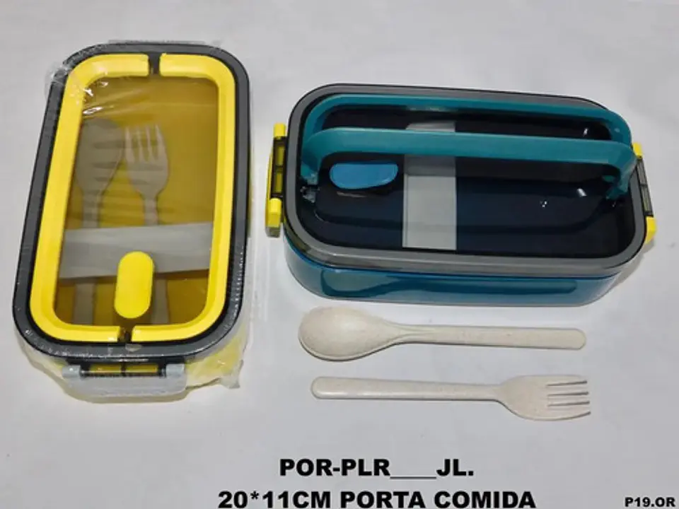 Portacomidas Lonchera Plástico Recipiente Cubiertos Cocina  5