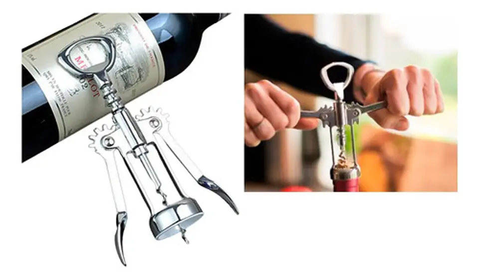 Destapador Sacacorchos Abrelatas Vino Botellas Cocina   1
