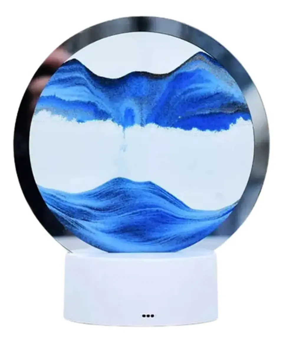 Reloj De Arena 3d Lampara De Luces Led Recargable 1