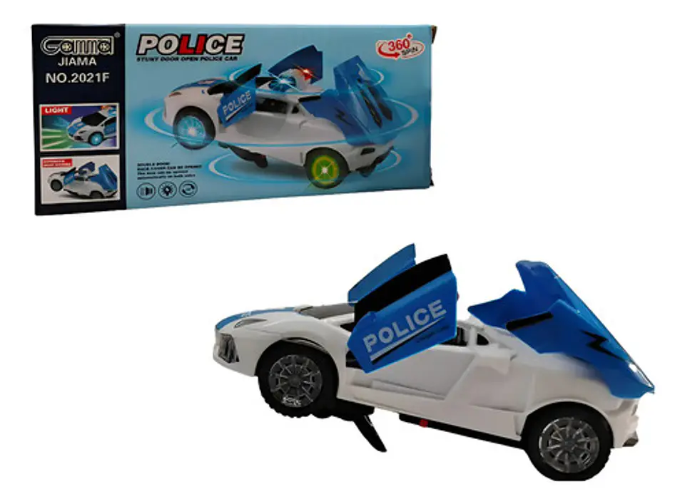 Carro Loco Policía Luces Sonidos Movimientos Niños Regalo 1