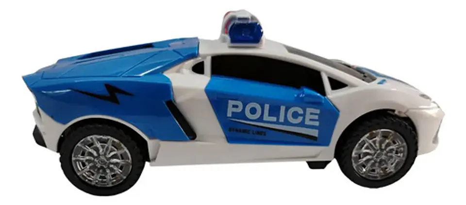 Carro Loco Policía Luces Sonidos Movimientos Niños Regalo 2