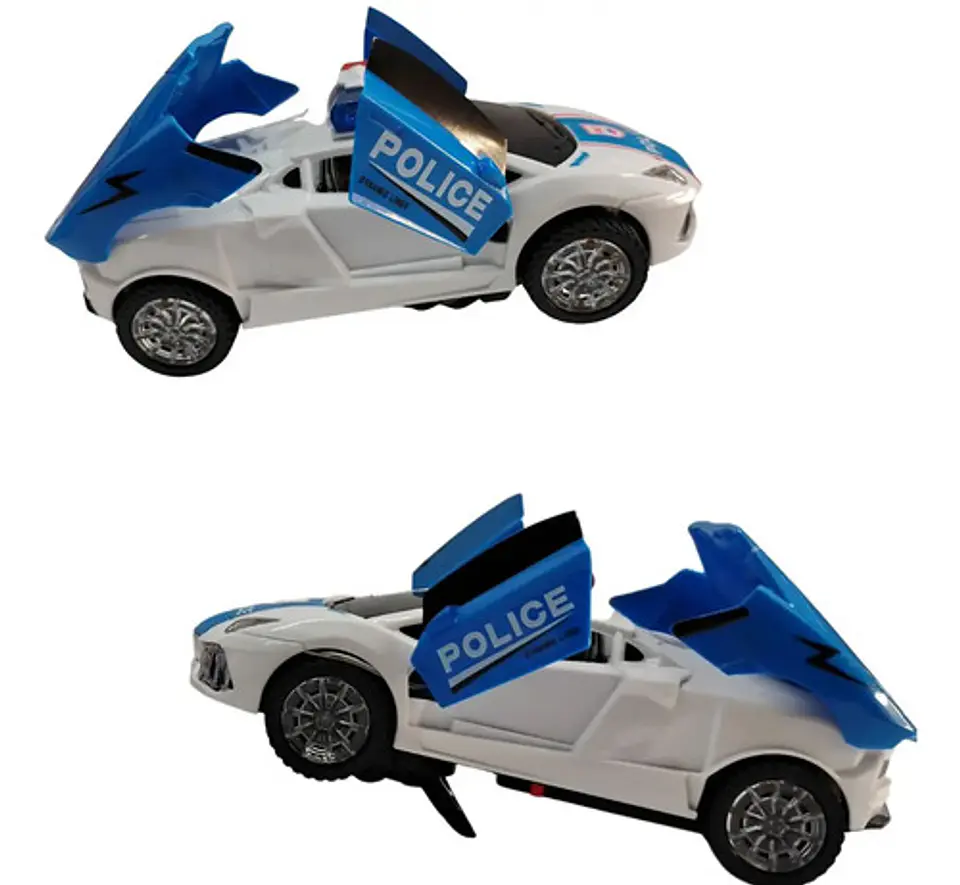 Carro Loco Policía Luces Sonidos Movimientos Niños Regalo 5