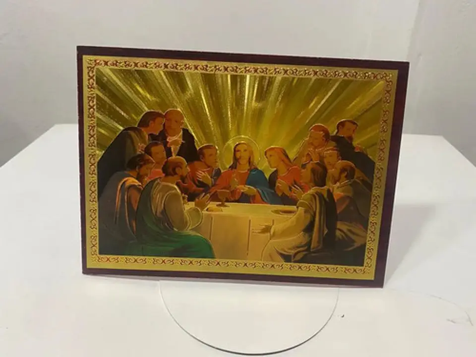 Cuadro Ultima Cena Jesús Madera Articulo Religioso 2