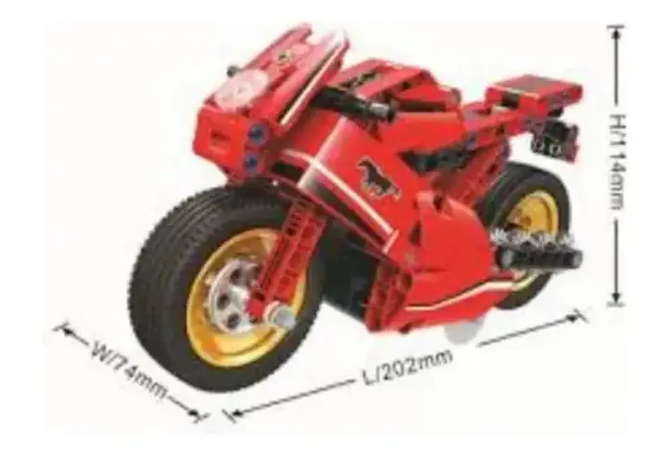 Bloques Fichas Moto Armable Armo Todo 188pcs 3