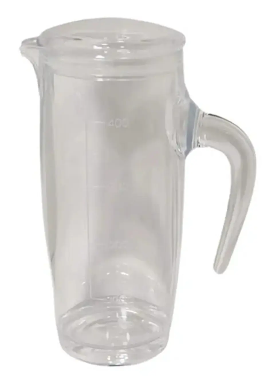 Vaso Jarra Pocillo Transparente 500ml Con Tapa Cocina 2