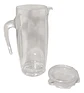 Vaso Jarra Pocillo Transparente 500ml Con Tapa Cocina - Miniatura 3