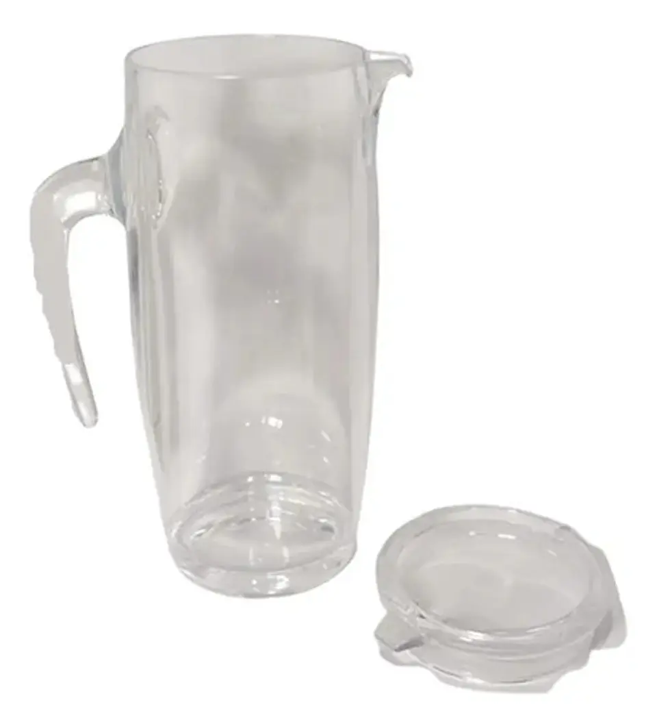 Vaso Jarra Pocillo Transparente 500ml Con Tapa Cocina 3
