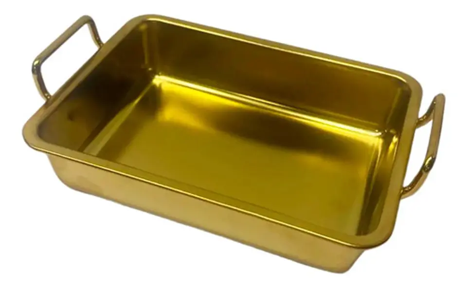 Bandeja Rectangular Para Lasaña En Acero Inoxidable Cocina  1