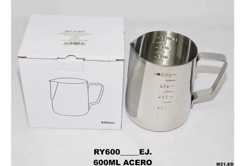Vaso Taza Pocillo Jarra Pequeño Acero 600ml Cocina Bebidas 5
