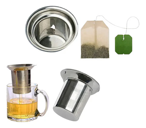 Filtro Colador De Té De Acero Inoxidable Cestas  Taza Malla