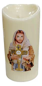 Virgen Y Jesús Vela Pilas  Led Luz Decoración  - Miniatura 2