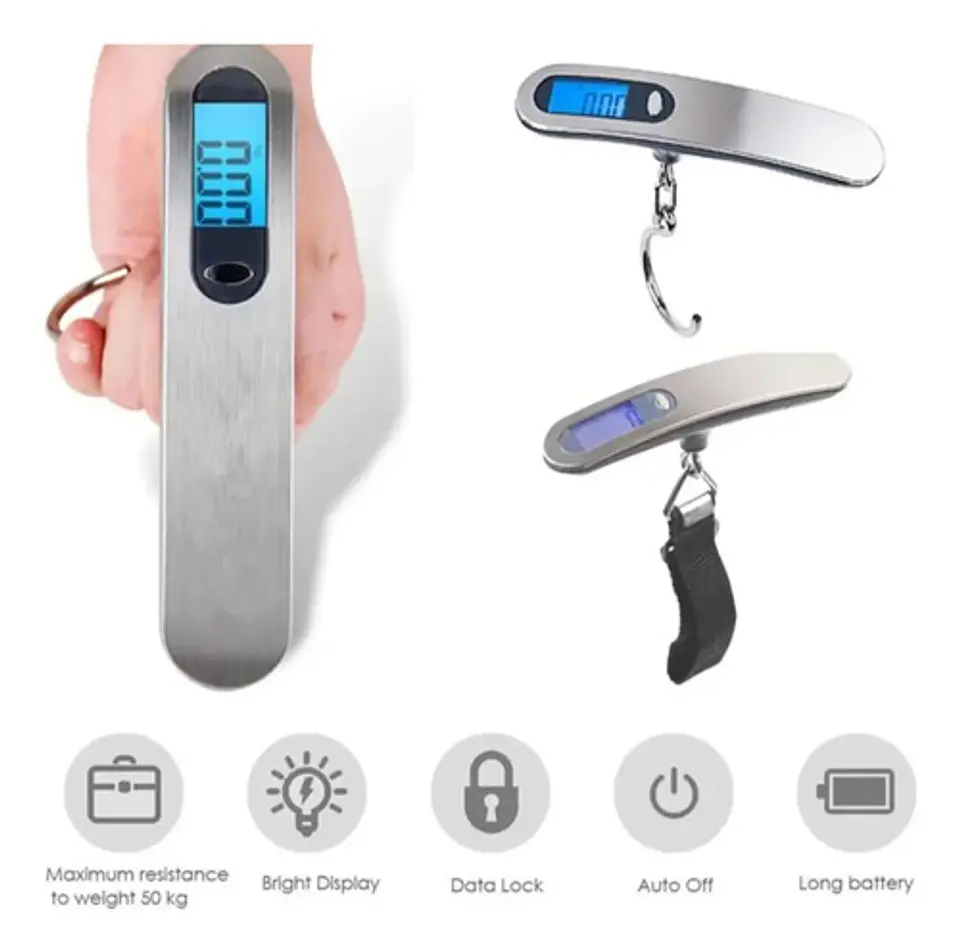 Pesa Maletas Portable Electronic Bascula Peso De Maletas 2