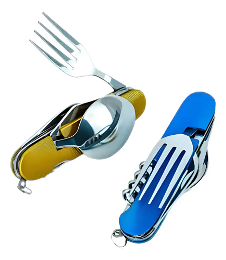 Set Cuchara Tenedor Para Camping Herramientas Manuales 1