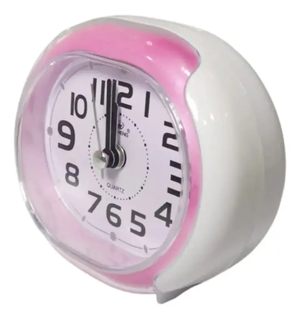 Reloj Despertador Analógico De Mesa Nocturna Ovalado 3