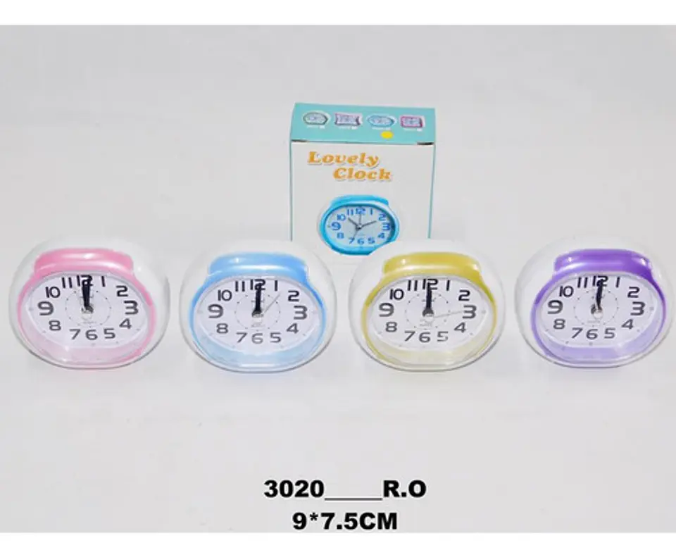 Reloj Despertador Analógico De Mesa Nocturna Ovalado 5