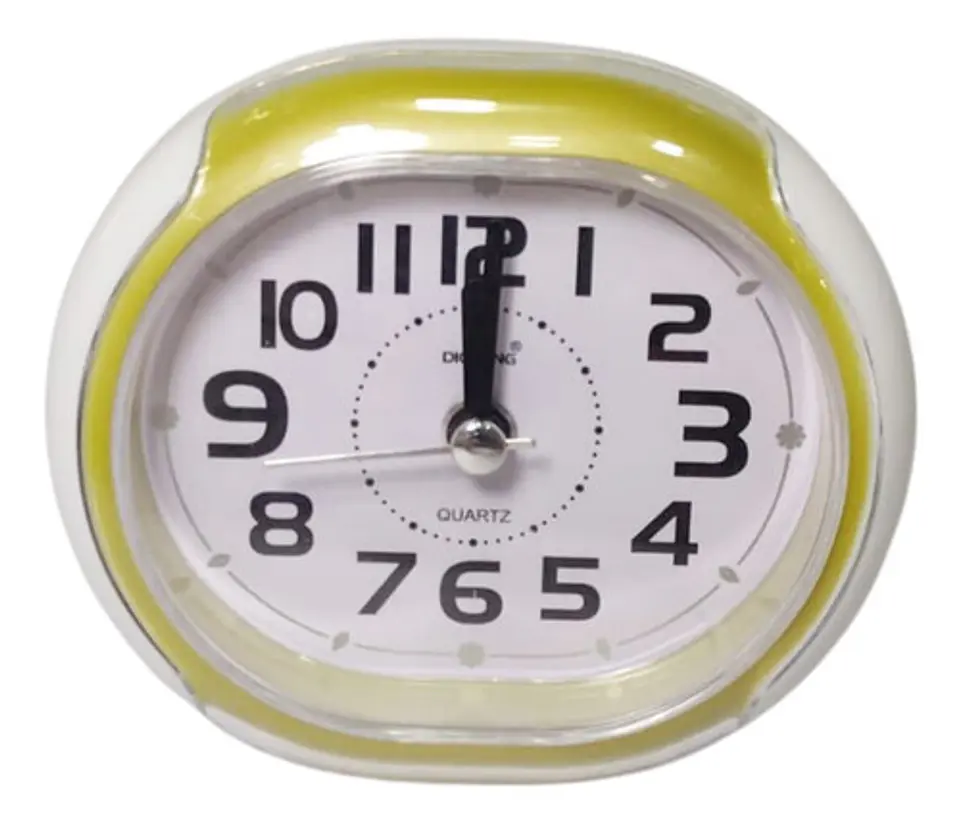 Reloj Despertador Analógico De Mesa Nocturna Ovalado 7