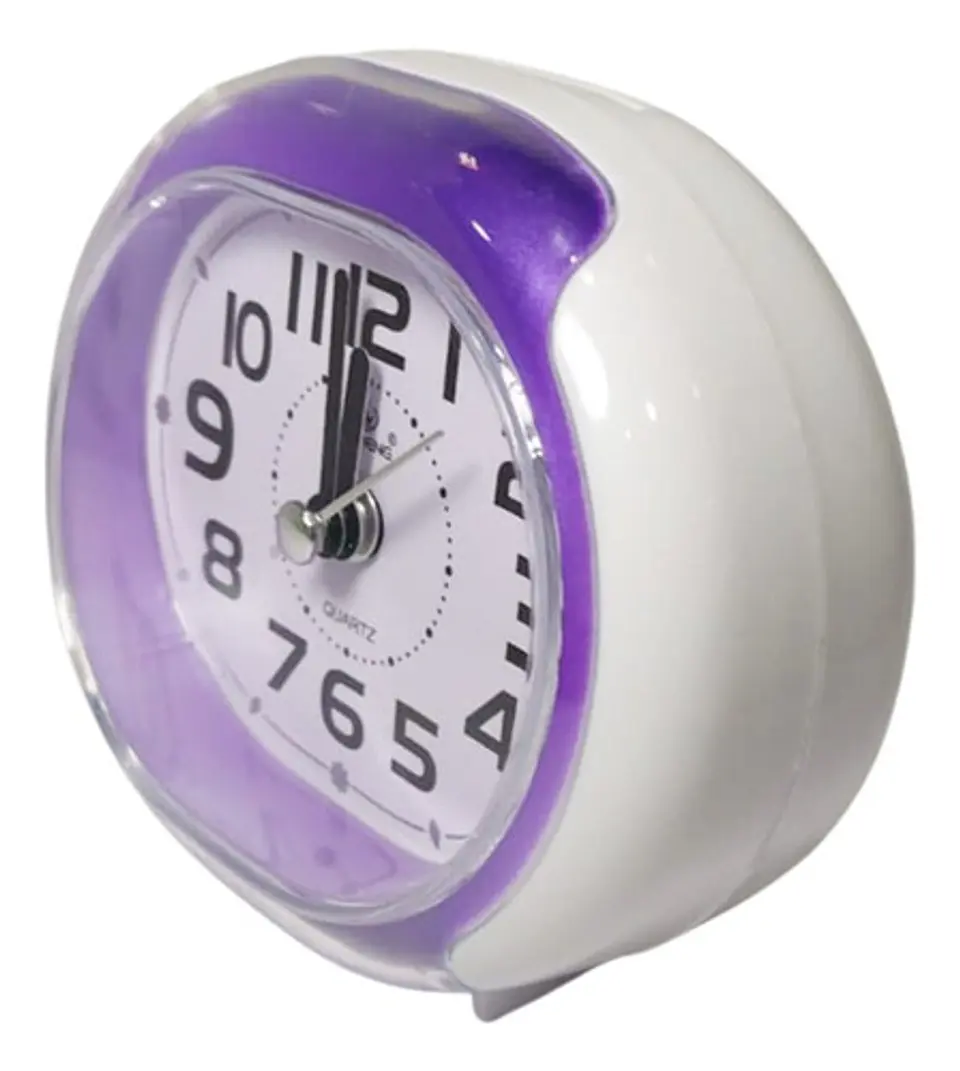 Reloj Despertador Analógico De Mesa Nocturna Ovalado 13
