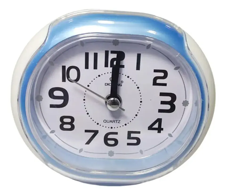 Reloj Despertador Analógico De Mesa Nocturna Ovalado 17