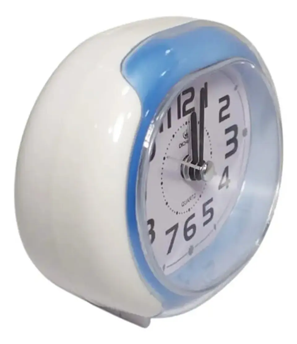 Reloj Despertador Analógico De Mesa Nocturna Ovalado 18