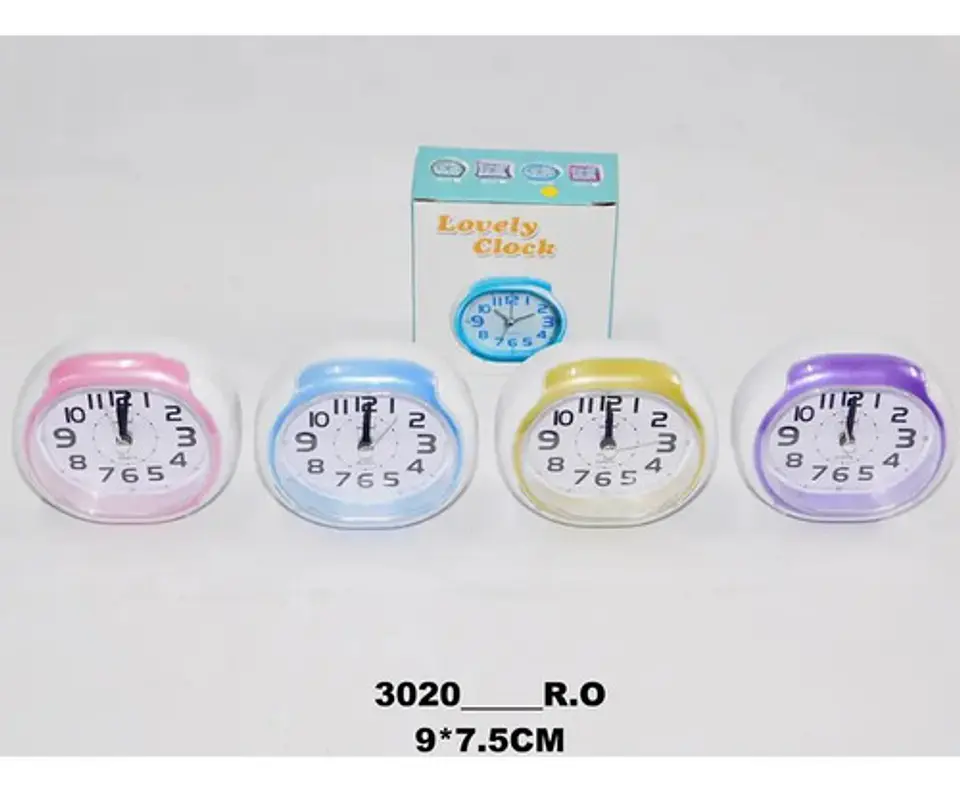 Reloj Despertador Analógico De Mesa Nocturna Ovalado 20