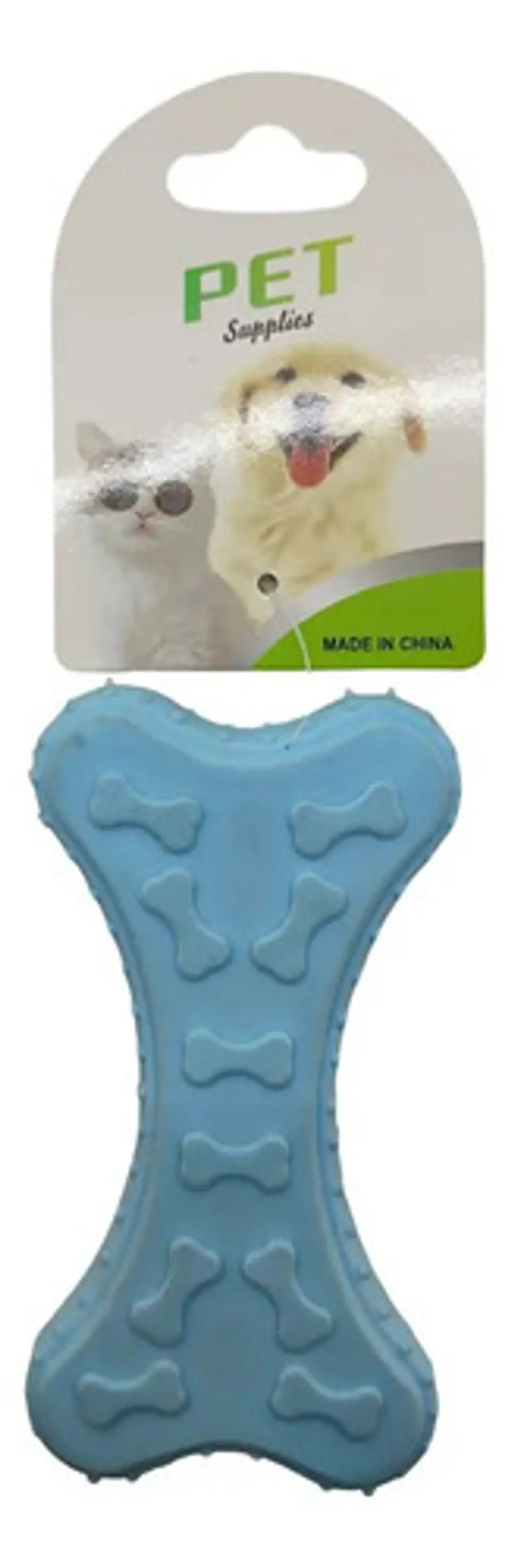Juguete Para Mascotas Mazugi Hueso Con Púas Mediano Goma Multicolor 2